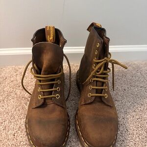 Dr. Martens Brown Leather Combat Boots